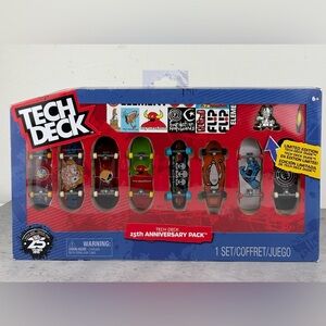 Tech Deck 25th Anniversary 8-Pack Fingerboards with Exclusive Figure Collectible
